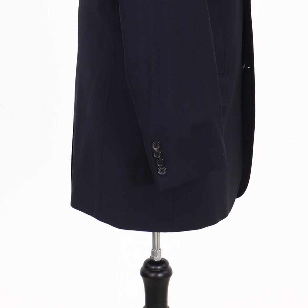 Hugo Boss 40R Navy Striped 3-Button Sport Coat Blazer Jacket G391 - Picture 8 of 11
